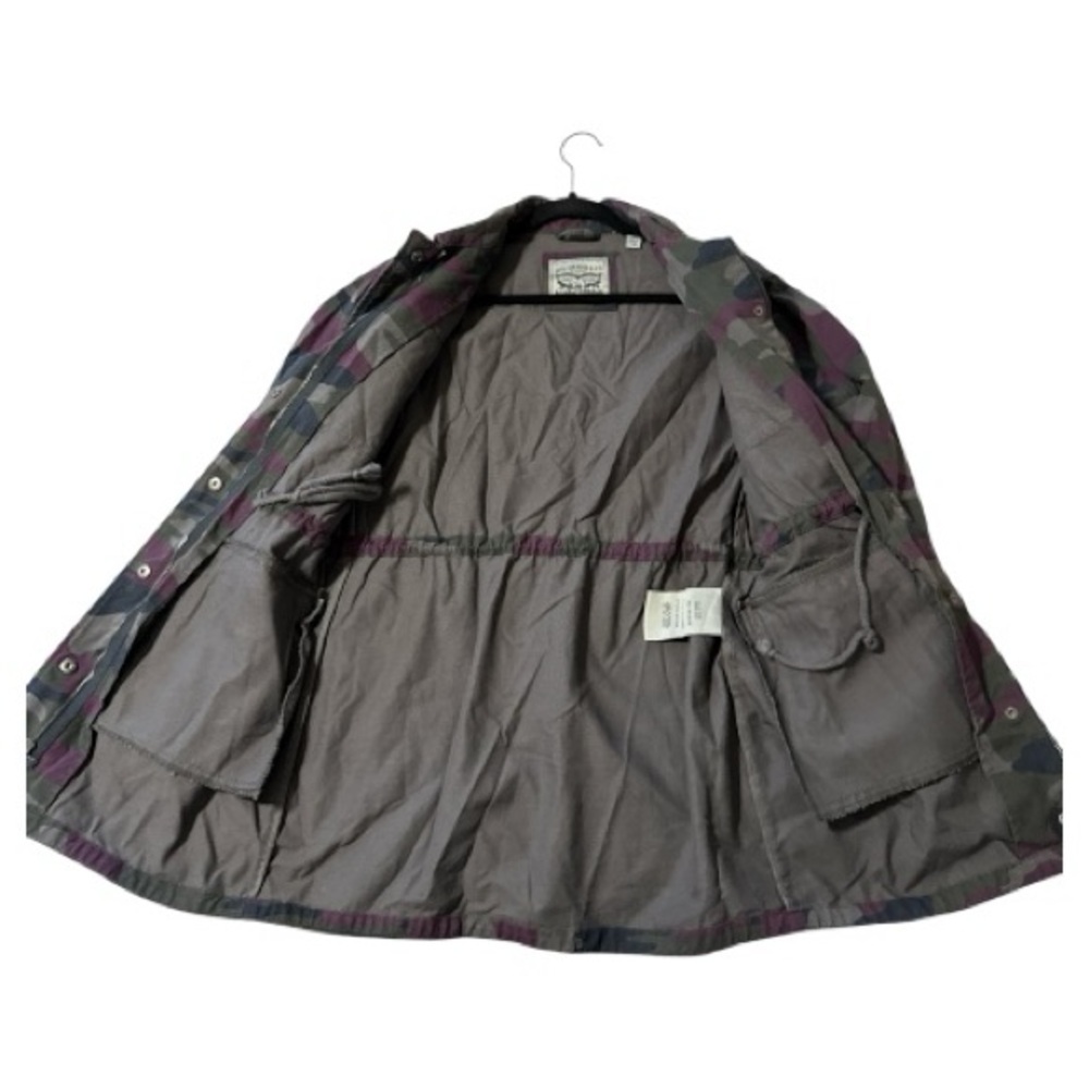 Levi's Oversized Military Filed Jacket in Purple Camo Cotton Pockets size Small - Picture 6 of 8
